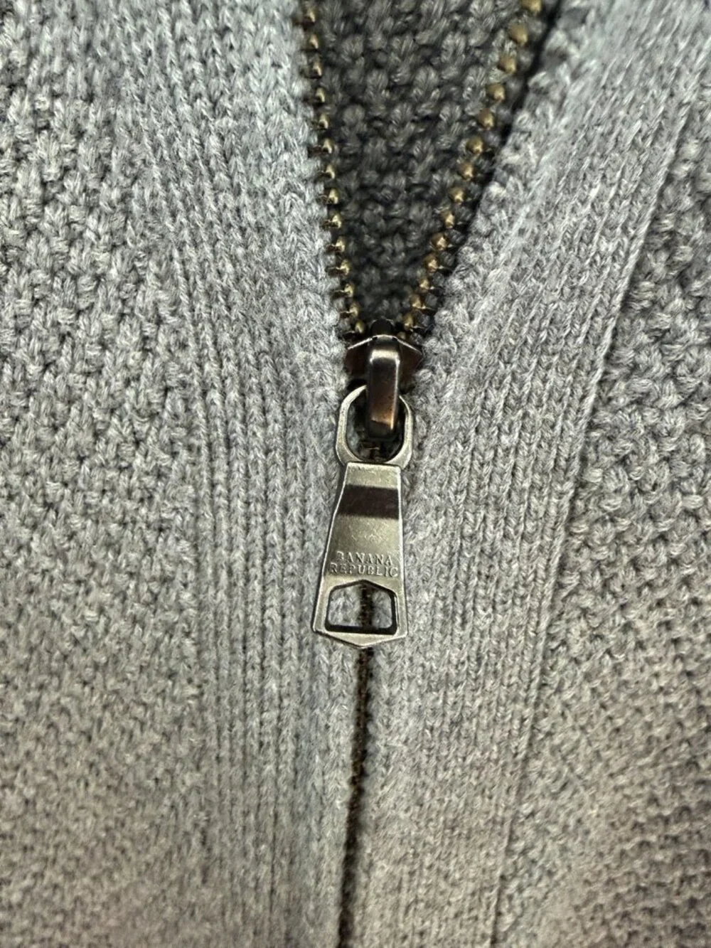 Banana Republic Cardigan Sweater Gray Full Zip  Long Sleeve Men’s XL